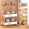 Consignment trolley, storage rack, household multi-layer movable storage rack with table board, snack trolley Application Scenario